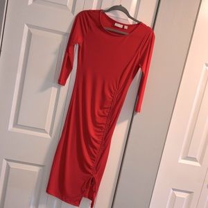 Bodycon New York and Company Ruched Midi dress XS